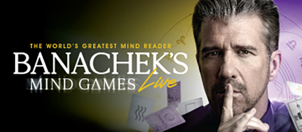The world's greatest mind reader, Banachek's mind games live with image of Banachek