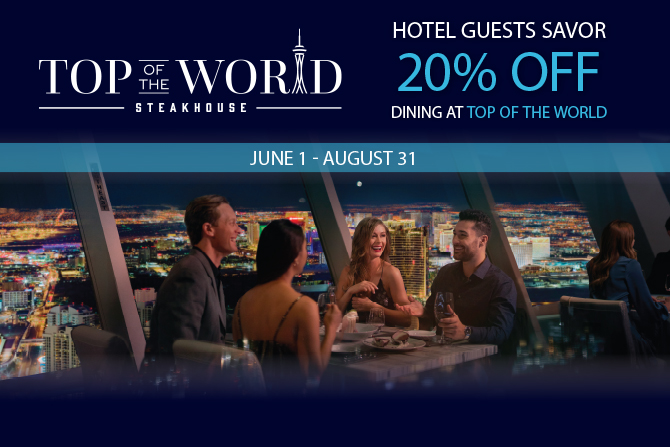 Top of the World 20% Hotel Guest Discount